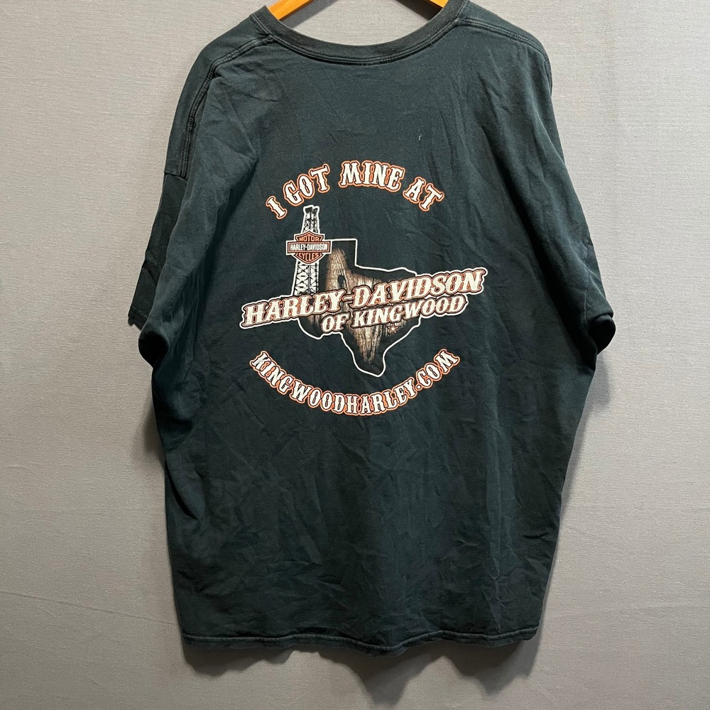 Harley Davidson Kingwood Texas Graphic T-Shirt Mens XXL Black Short Sleeve Tee